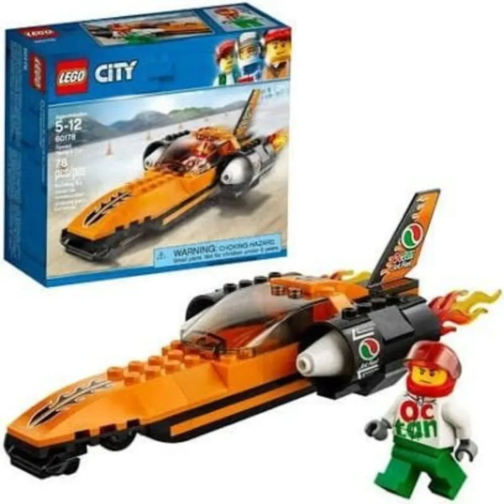 Lego City 3 Complete Sets Airshow Jet 60177 Speed Record Car 60178 Monster Truck